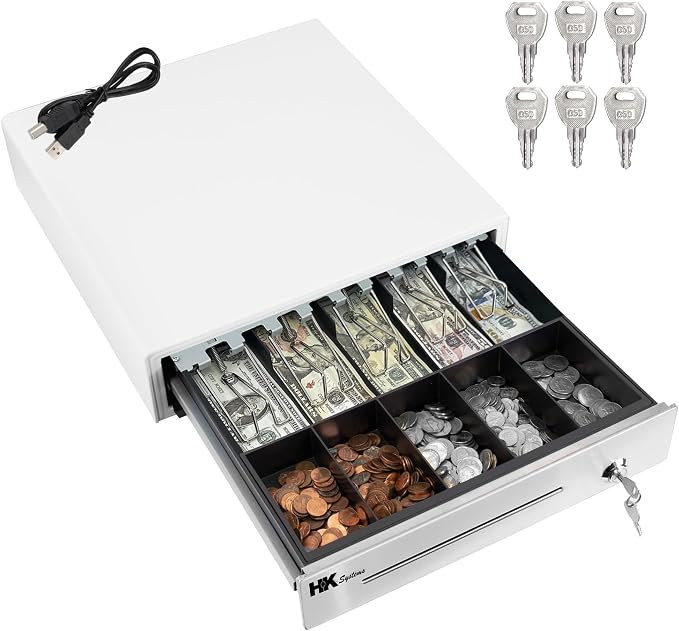HK SYSTEMS 16inch "Stainless Steel" Front Heavy Duty POS"USB" Interface Cash by HKSYSTEMS
