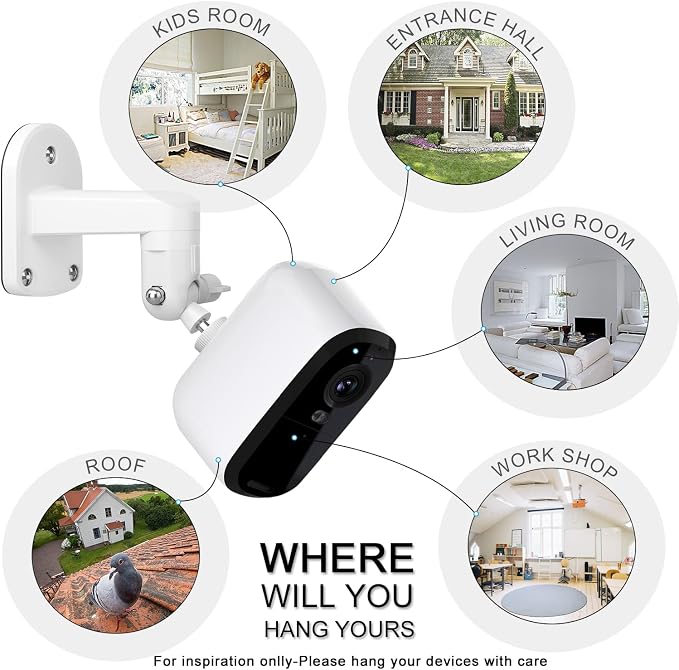 2Pack Adjustable Wall Mount for Arlo Essential 2K Indoor/Outdoor, for Arlo Pro - Image 6