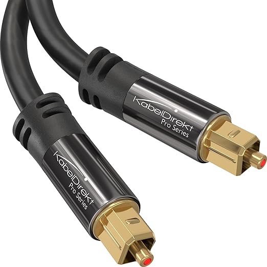 TOSLINK – Optical Audio Cable – 20ft – Designed in Germany – Fiber Optic Cable by Kabeldirekt