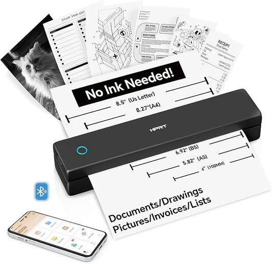 HPRT Portable Thermal Printer-Inkless Printer, Supports Thermal Paper&Labels by HPRT