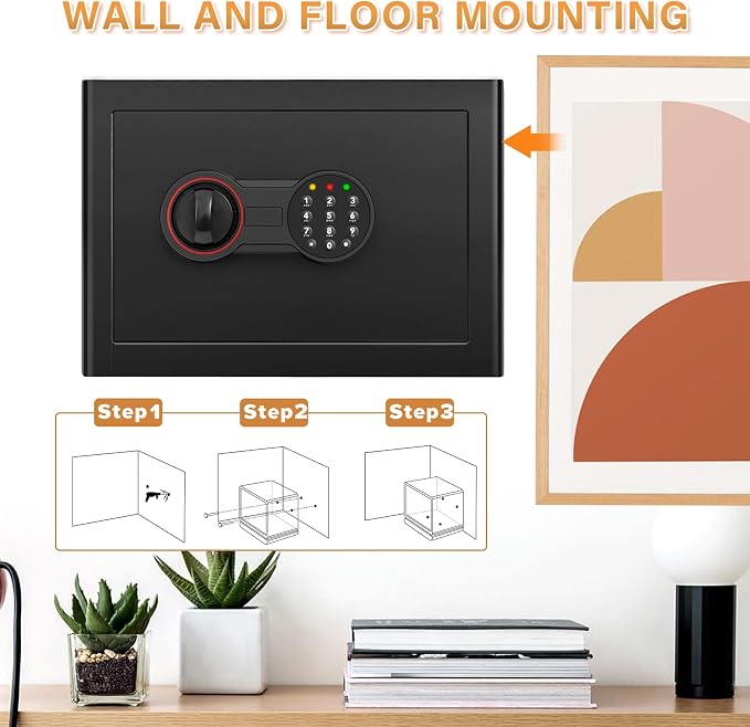 Small Safe for Home, 9.84"H Safe Box for College Dorm Room, Office & Home - Image 6