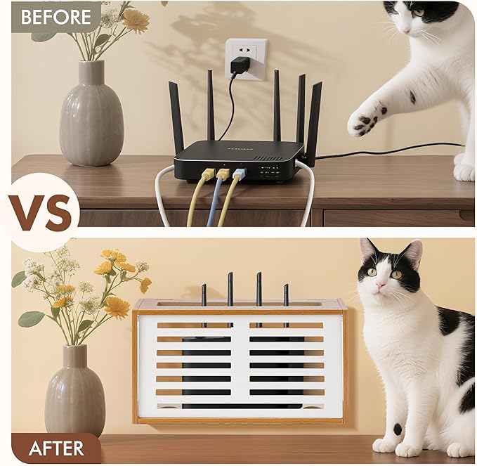 Router Shelf Wall Mount, WiFi Router Box Hider & Modem Storage Box - Image 7