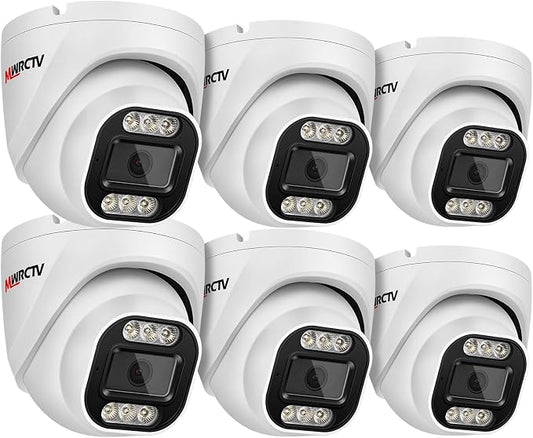 MWRCTV 8MP POE IP Camera Outdoor, 4K Turret Security Dome Camera 2.8mm Wide by MWRCTV