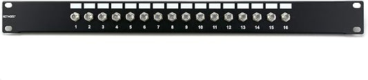 16 Port Fully Loaded F-Type Coaxial Patch Panel by Unknown