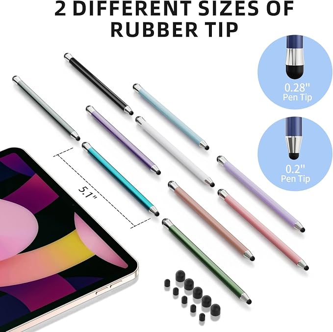 Stylus Pen for Touchscreen 10Pcs, 2-in-1 High Sensitivity & Precision Stylists - Image 5