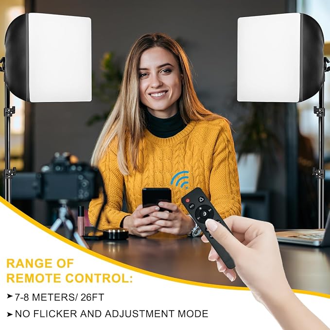 MOUNTDOG Softbox Lighting Kit, 2X 16'' x 16'' Photography Softbox Lighting - Image 5