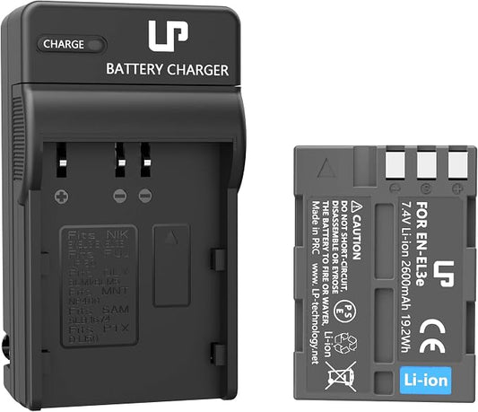 LP EN-EL3e Battery Charger Pack, Replacement by LP