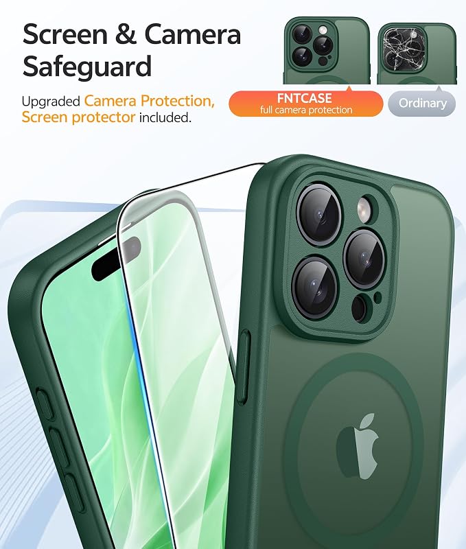 FNTCASE for iPhone 15 Pro Case: Translucent Matte Cases - Image 4