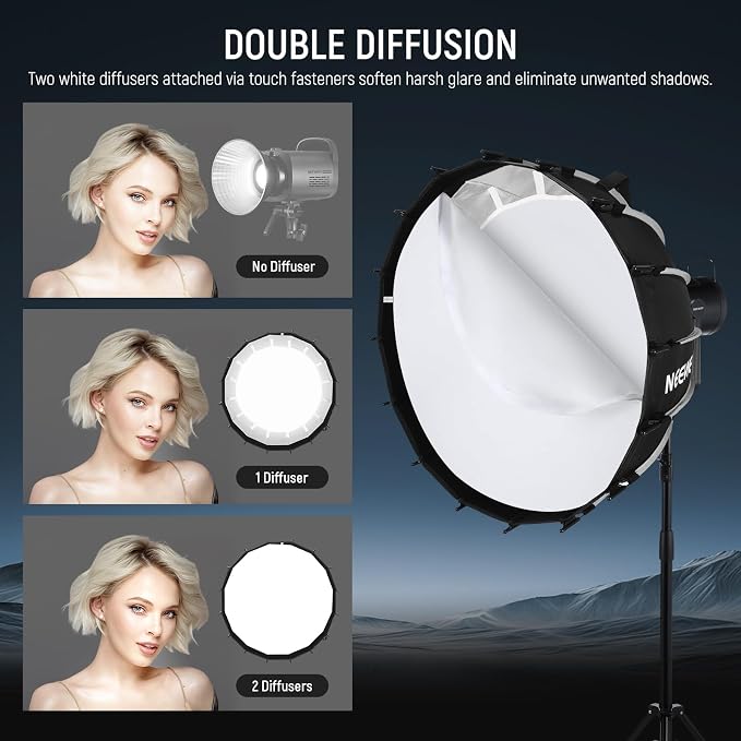 NEEWER Parabolic Softbox Kit, 35.4" Bowens Mount Soft Box - Image 5