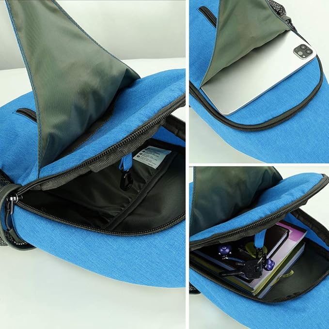 WATERFLY Crossbody Sling Backpack Sling Bag Travel Hiking Chest Bag Daypack - Image 4