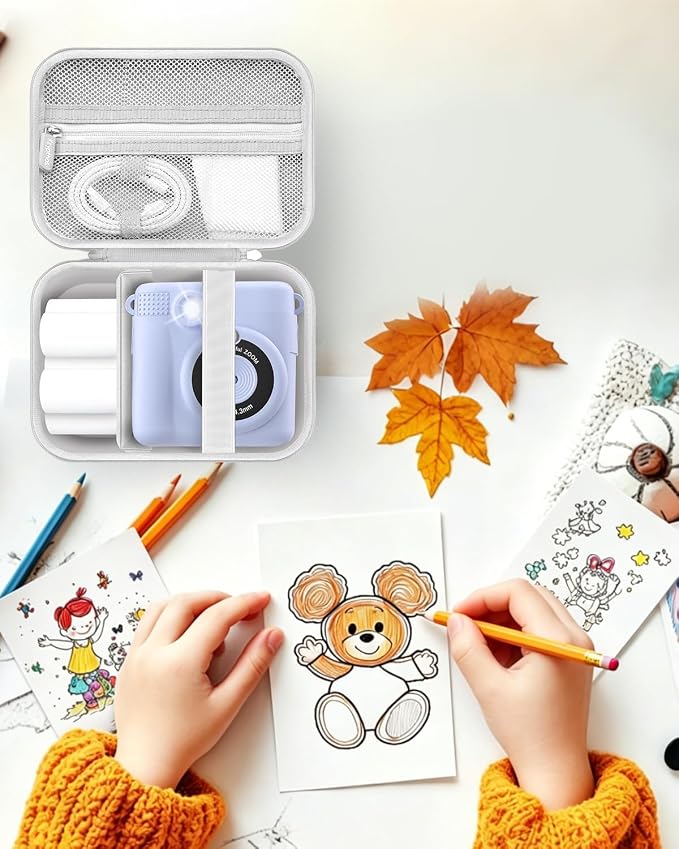 Kids Instant Print Camera Case, Shockproof Storage Bag Compatible - Image 8