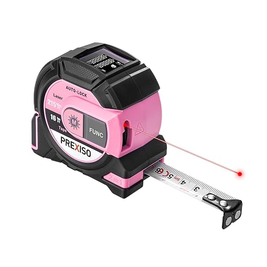 PREXISO 2-in-1 Laser Tape Measure- 215Ft Laser Measuring Tool & 16Ft Measuring by PREXISO