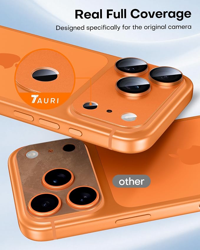 TAURI 2 Pack for iPhone 17 Pro Camera Lens Protector, Full Coverage - Image 6