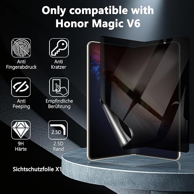 1 Pack for Honor Magic V6 Inner Privacy Screen Protector. Anti Scratch - Image 4