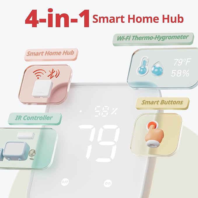 SwitchBot Hub 2, Work as a WiFi Thermometer Hygrometer, IR Remote Control - Image 2