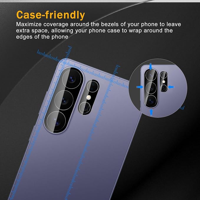 3 Pack Camera Lens Protector for Samsung Galaxy S26 Ultra, Tempered Glass - Image 3