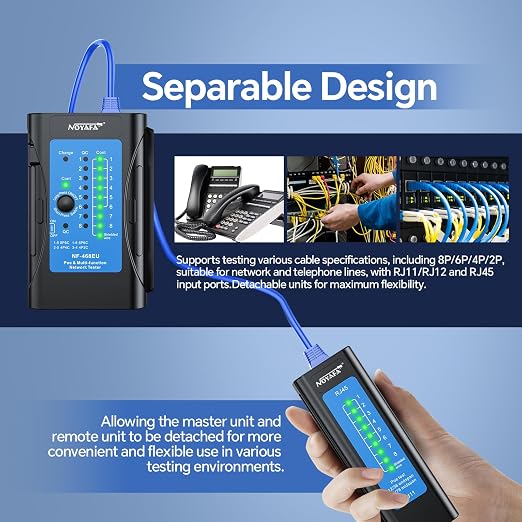 Rechargeable Network Cable Tester, NF-468EU Ethernet Cable Continuity Tester - Image 5