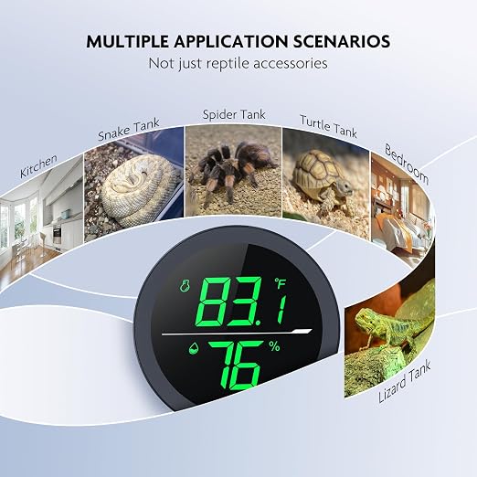 PAIZOO LED Digital Reptile Thermometer and Humidity Gauge Hygrometer - Image 6
