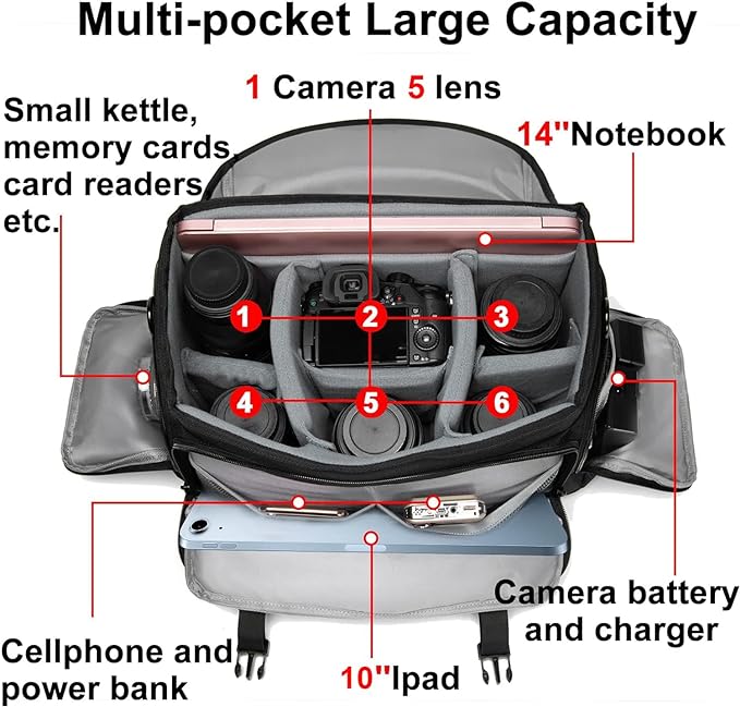 CADeN Camera Bag Case Shoulder Messenger Bag - Image 2