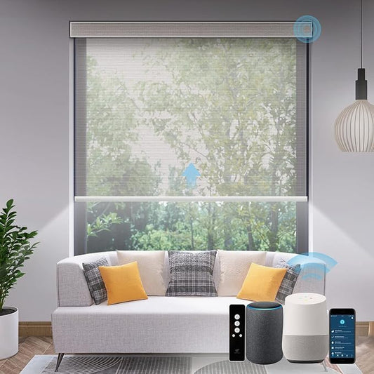 SmartWings Motorized Light Filtering Shades, Work by SmartWings