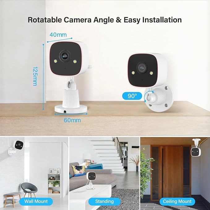 Jennov 2K WiFi Security Camera Indoor/Outdoor, Plug-in Home Surveillance Cam - Image 9