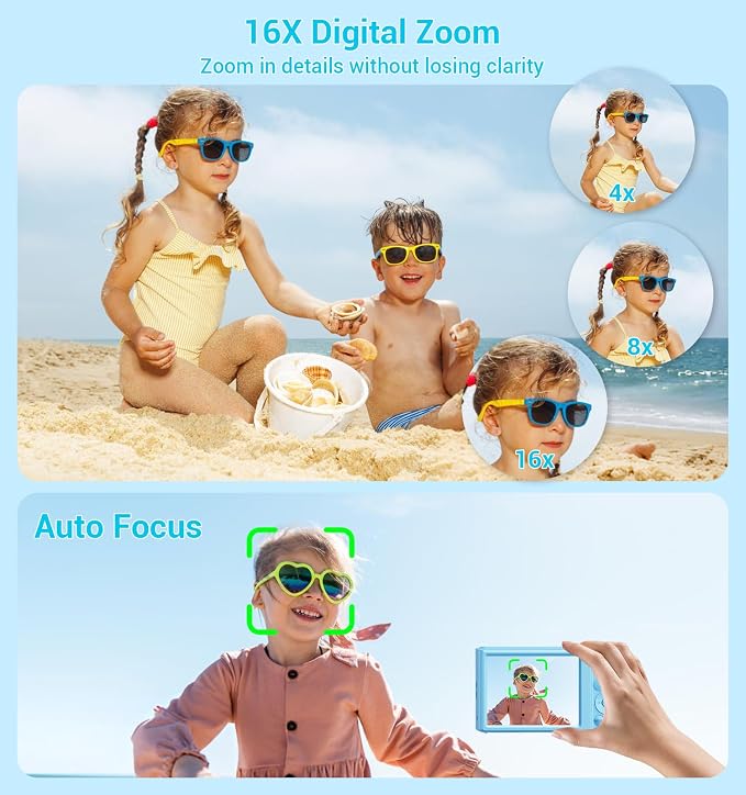 Digital Camera 4K, Autofocus Digital Compact Digital Camera, 16X Digital Zoom - Image 4