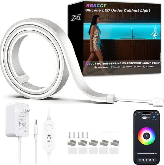 42inch WiFi Night Light Radar Motion Sensor Silicone LED Under Cabinet Lights by YSRSAI