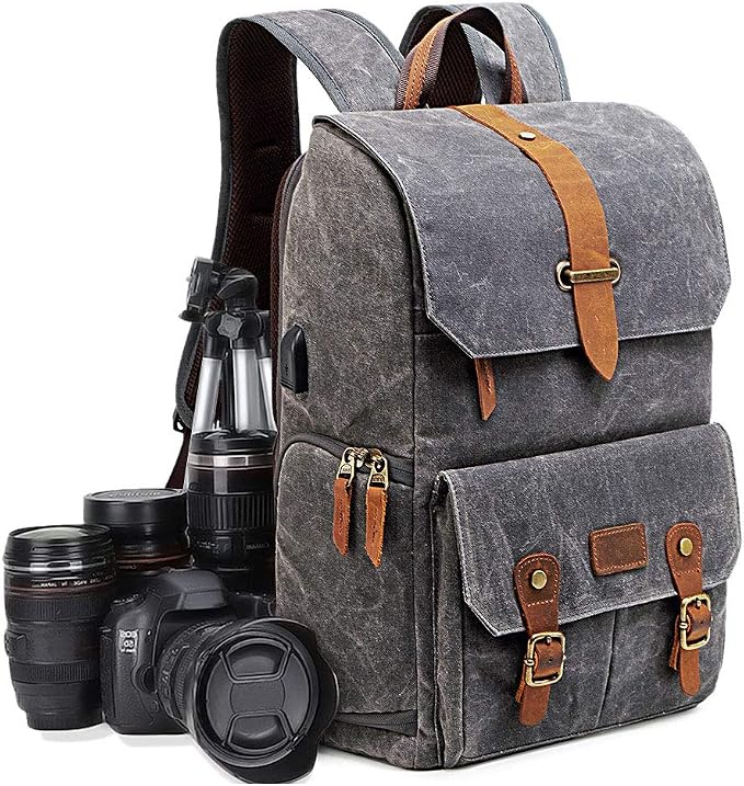 UBAYMAX Camera Backpack, DSLR SLR Waterproof Canvas Camera Bags Rucksack 15.6 by UBAYMAX