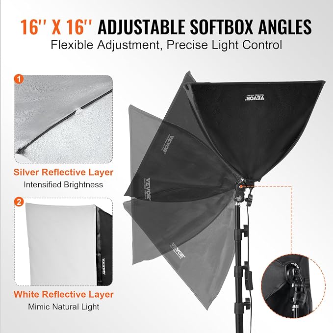 VEVOR Softbox Lighting Kit, Professional Softbox - Image 4