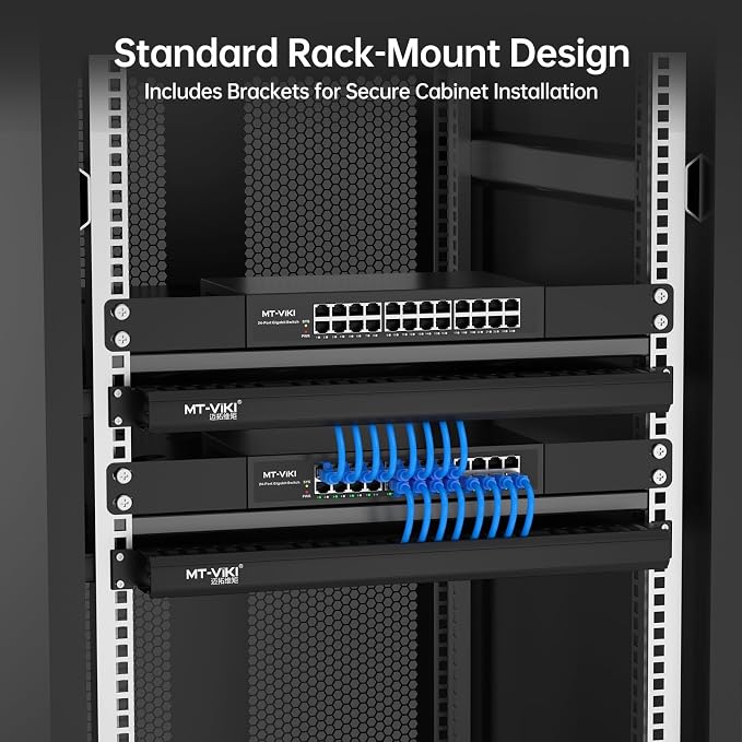 MT-VIKI 24 Port Gigabit Ethernet Switch, Unmanaged Network Switch Splitter - Image 6