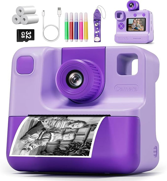 Kids Camera Instant Print, Christams Birthday Gifts by GREENKINDERKidsCamera