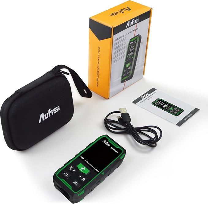 Dual Laser Measuring Tool, 656FT Rechargeable Laser Distance Meter 6 Units - Image 8