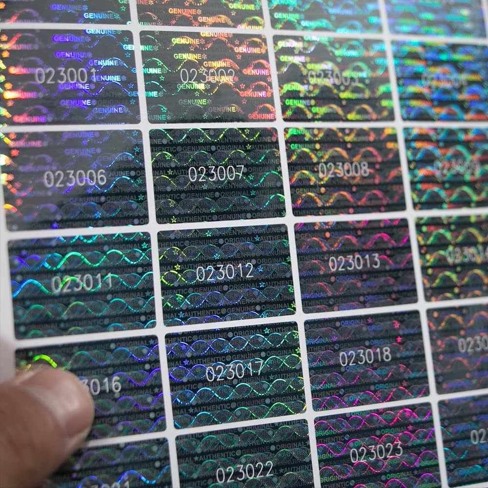 dose not apply 300 Pcs 1.18X0.79 inch Silver High Security Tamper Evident Seal Warranty Void Original Genuine Authentic Hologram Labels/Stickers Unique Sequential Serial Numbering Tamper Proof