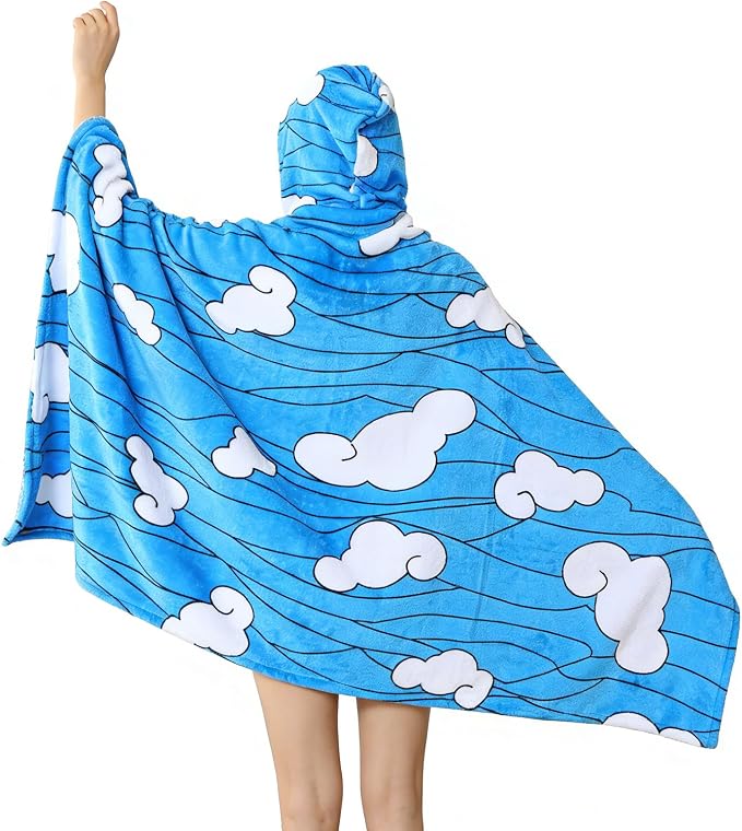 Juejuezi Hooded Wearable Blanket Hoodie Throw Blanket Cloak Cosplay Costume - Image 3