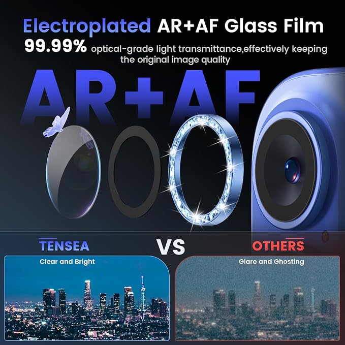 Tensea for iPhone 16 / iPhone 16 Plus Camera Lens Protector, 9H Tempered Glass - Image 3