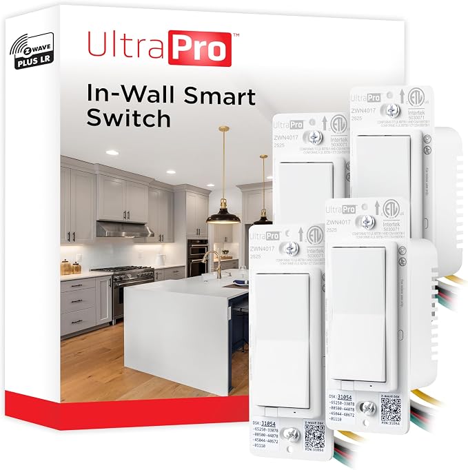 UltraPro Z-Wave Plus Long Range in-Wall Smart Light Switch by UltraPro