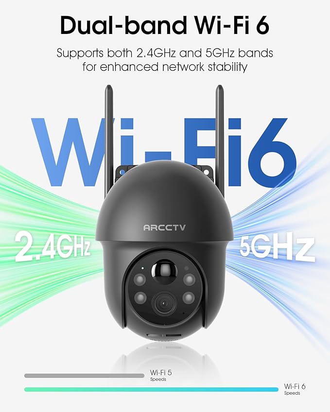 ARCCTV Security Cameras Wireless Outdoor Solar, 4MP 360° View Battery Powered - Image 5