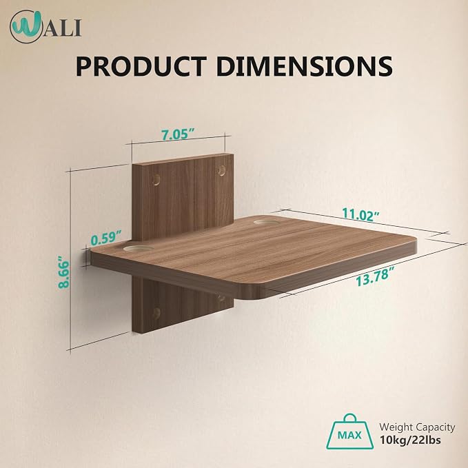 WALI Floating TV Shelf, 1 Tier Projector Shelf - Image 9