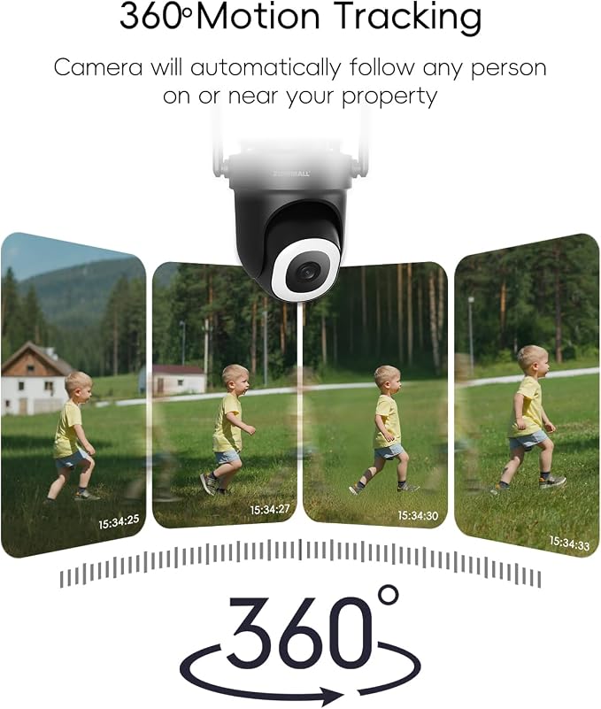 ZUMIMALL 2K Wired Outdoor Camera, 2.4G/5G WiFi Security Camera, 24/7 Recording - Image 2