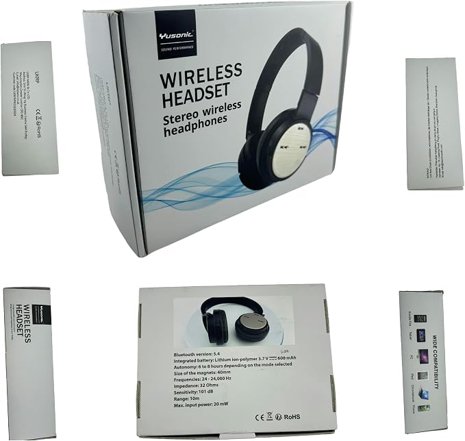 Bluetooth Headphones with Case, Super Bass Wireless Headphone, Stereo Headset - Image 2