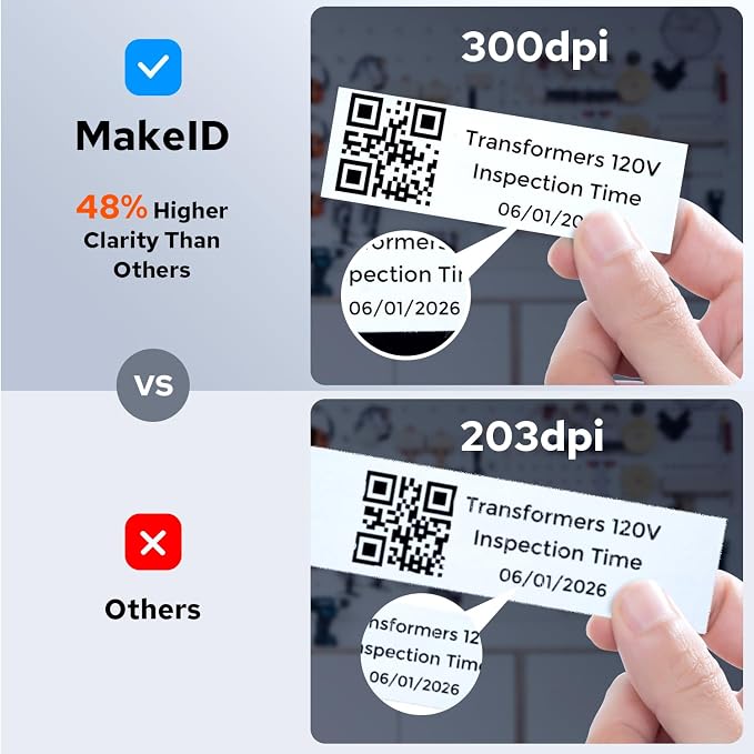 Makeid P31S Portable Industrial Label Printer, Mobile/PC Software. Comes - Image 8