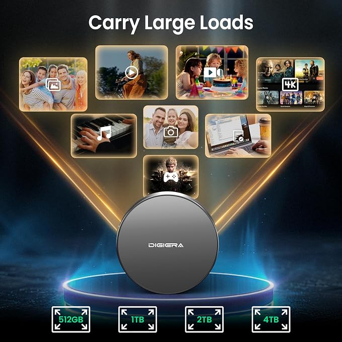 DIGIERA 4TB Magnetic Portable SSD, External Solid State Drives - Image 6