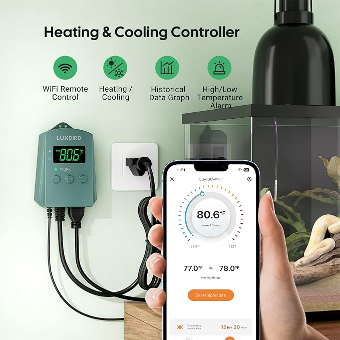WiFi Digital Heat Mat Thermostat Controller, 32-113°F - Image 5