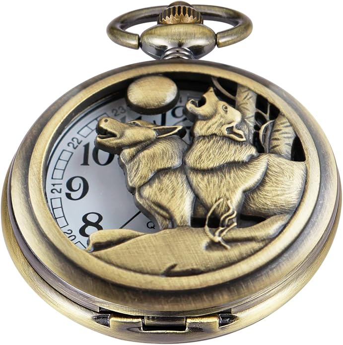 Men's Pocket Watch, Arabic Digital Dial Pocket Watches by Whodoit