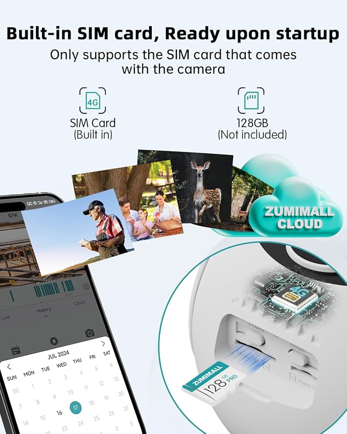 ZUMIMALL 4G LTE Cellular Security Camera, No WiFi Outdoor Camera Wireless - Image 7