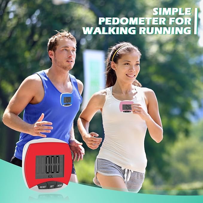 Copkim 24 Pcs Pedometer for Walking Bulk LCD Step Counter - Image 4