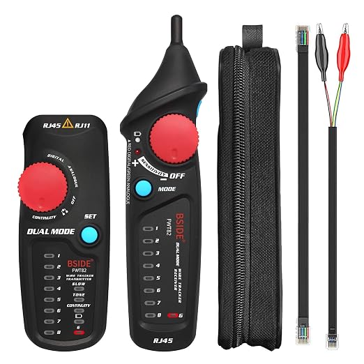 Bside Dual Mode Wire Tracker RJ11 RJ45 Network Cable Tester Toner Generator - Image 9