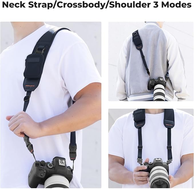K&F CONCEPT Camera Neck Strap for Photographers, Soft Neoprene Adjustable - Image 5