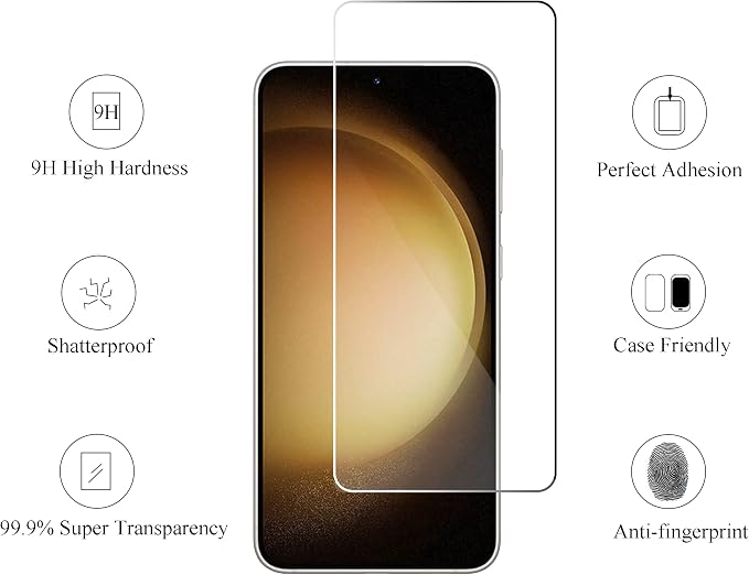 Ailun Screen Protector for Galaxy S23+/ S23 Plus 3Pack + 3Pack Camera Lens - Image 2