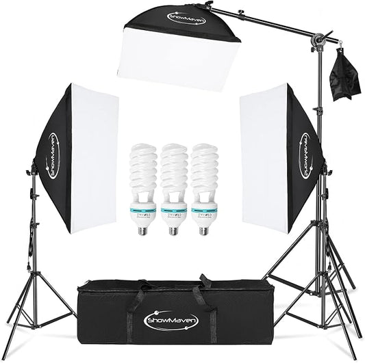 ShowMaven Softbox Lighting Kit Photography- Professional Continuous Light by ShowMaven